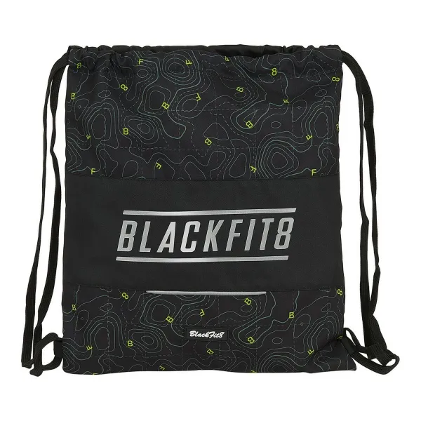 Kuprinė su virvutėmis Topography BlackFit8 M196A Juoda Žalia