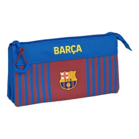 Тройной пенал F.C. Barcelona M744 22 x 12 x 3 cm Тёмно Бордовый Тёмно Синий