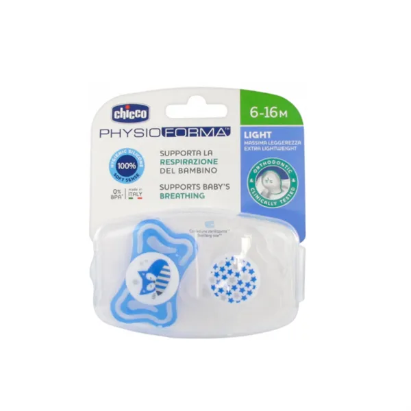 Chicco Pacifier Physio Light Blue 6-16M 2U