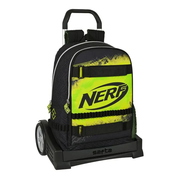 Mokyklinė kuprinė su ratukais Nerf Neon Juoda Lima (31 x 44 x 17 cm)