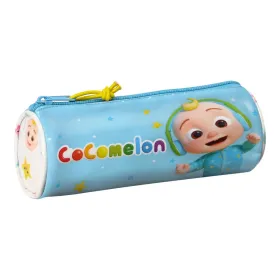 Цилиндрический школьный пенал CoComelon Белый Разноцветный (20 x 7 x 7 cm)