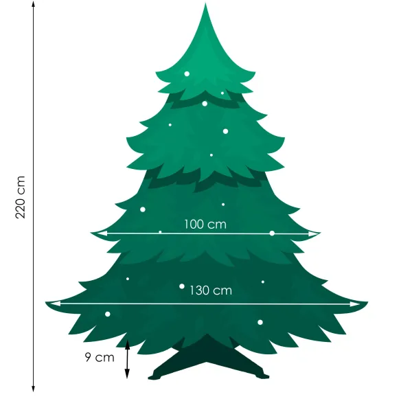 Mākslīga Ziemassvētku eglīte Springos CT0056 220cm