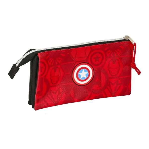 Mokyklinis dėklas The Avengers Infinity Juoda Raudona 22 x 12 x 3 cm