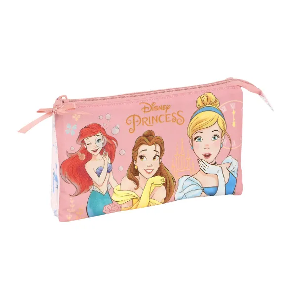 Trīsvietīgs futrālis Princesses Disney Dream it Rozā 22 x 12 x 3 cm