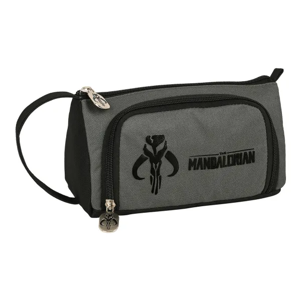 Школьный пенал The Mandalorian Чёрный Серый 20 x 11 x 8.5 cm