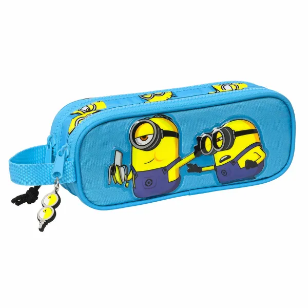 Kaksilokeroinen laukkku Minions Minionstatic Sininen (21 x 8 x 6 cm)