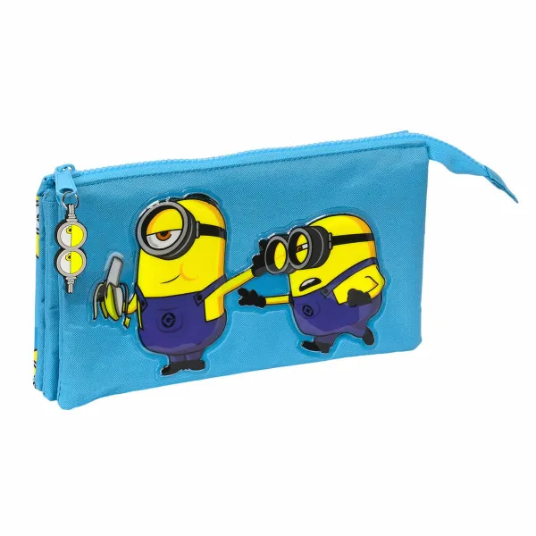 Kolmilokeroinen laukku Minions Minionstatic Sininen (22 x 12 x 3 cm)