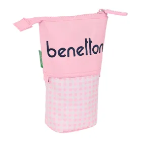 Zīmuļu Penālis Benetton Vichy Rozā (8 x 19 x 6 cm)