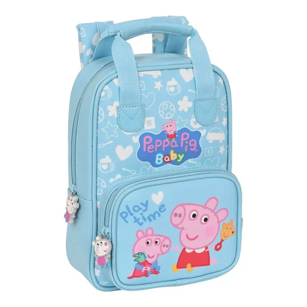 Bērnu soma Peppa Pig Baby Gaiši Zils (20 x 28 x 8 cm)