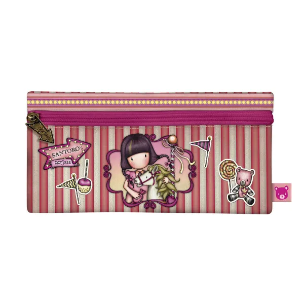 Школьный пенал Gorjuss Carousel Лососевый (22 x 11 x 1.5 cm)
