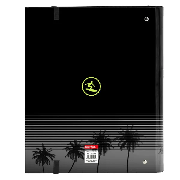 Rengaskansio Safta Surf A4 Musta (27 x 32 x 3.5 cm)