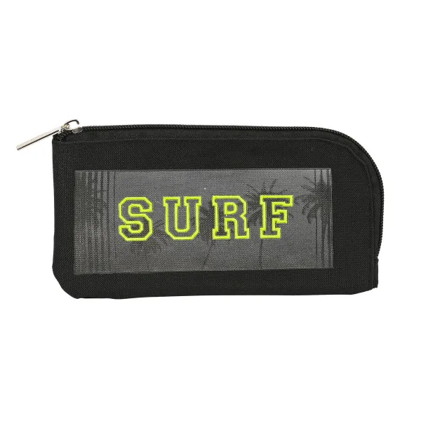 Школьный пенал Safta Surf Чёрный 23 x 11 x 1 cm