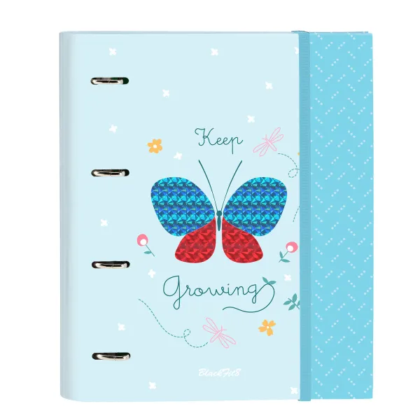 Žiedinis segtuvas BlackFit8 Mariposa A4 Šviesiai mėlyna (27 x 32 x 3.5 cm)