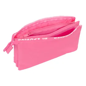 Тройной пенал BlackFit8 Glow up Розовый (22 x 12 x 3 cm)