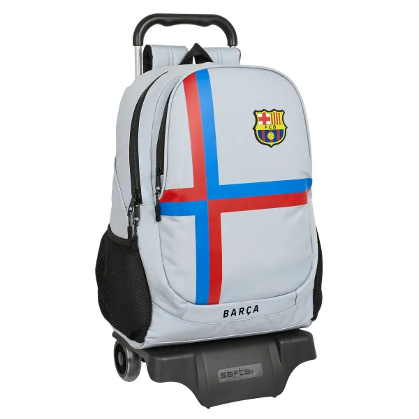 Skolas mugursoma ar riteņiem F.C. Barcelona Pelēks (32 x 44 x 16 cm)