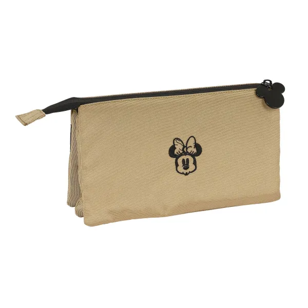 Kolmilokeroinen laukku Minnie Mouse Premium Beige (22 x 12 x 3 cm)