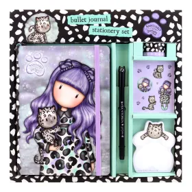 Kancelejas Komplekts Gorjuss Smitten kitten Violets Melns Balts