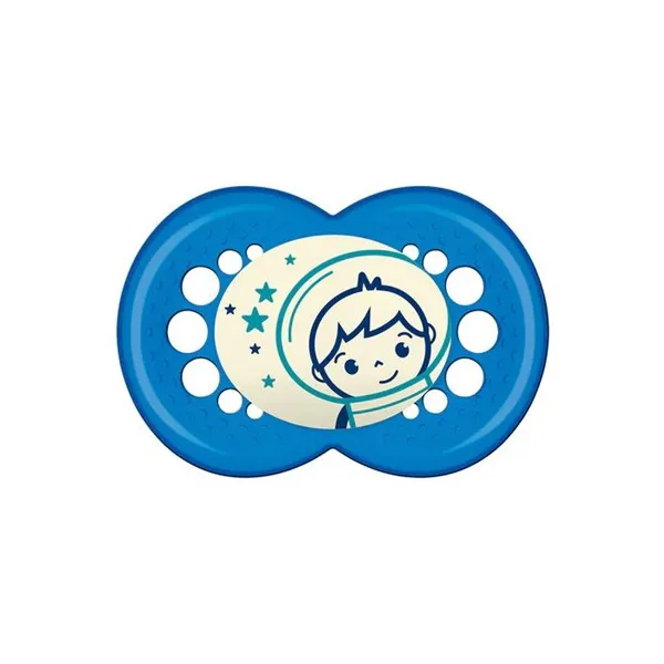 Mam Baby Original Nighttime Soother 16+ Silicone Blue