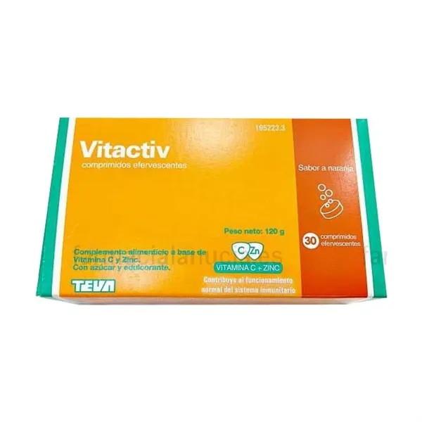 Teva Vitactiv 30 Effervescent Tablets 120g