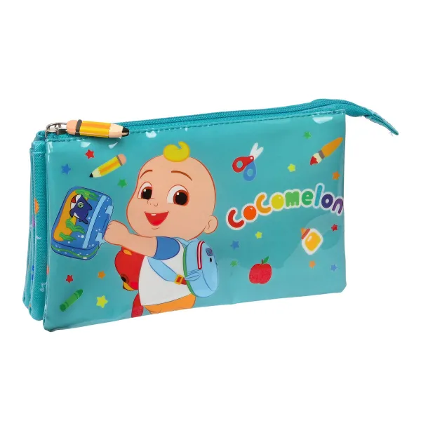 Kolmilokeroinen laukku CoComelon Back to class Vaaleansininen (22 x 12 x 3 cm)