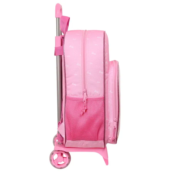 Skolas mugursoma ar riteņiem Barbie Girl Rozā 33 x 42 x 14 cm