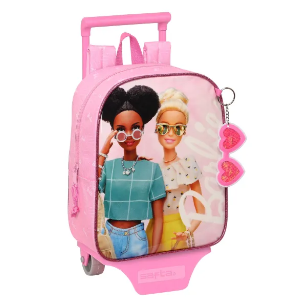 Skolas mugursoma ar riteņiem Barbie Girl Rozā 22 x 27 x 10 cm