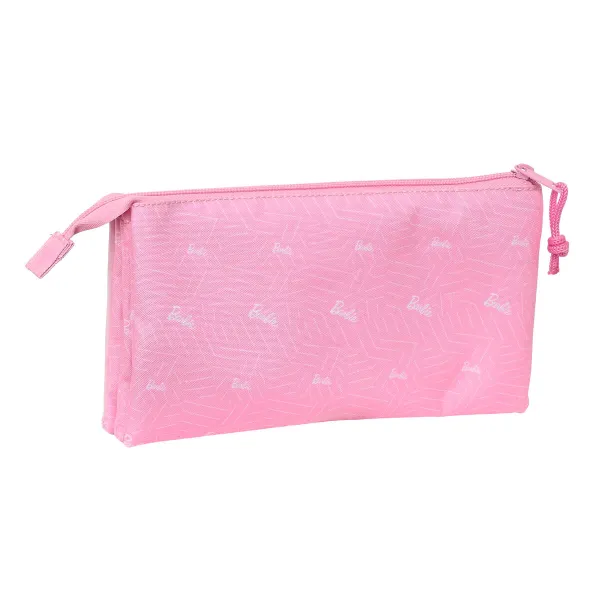 Тройной пенал Barbie Girl Розовый 22 x 12 x 3 cm