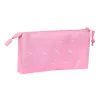 Тройной пенал Barbie Girl Розовый 22 x 12 x 3 cm