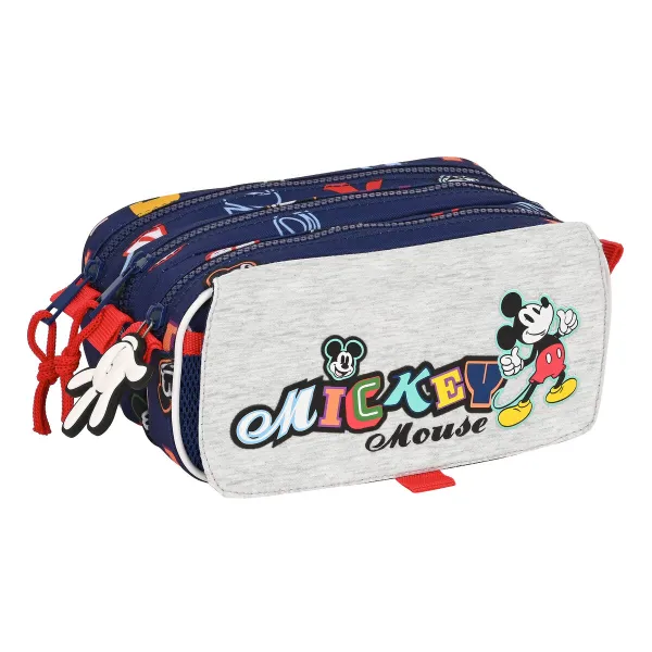 Тройной пенал Mickey Mouse Clubhouse Only one Тёмно Синий 21,5 x 10 x 8 cm