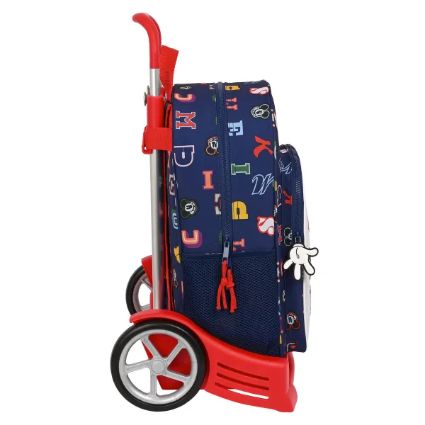 Школьный рюкзак с колесиками Mickey Mouse Clubhouse Only one Тёмно Синий 33 x 42 x 14 cm