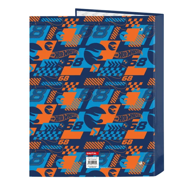 Rengaskansio Hot Wheels Speed club Oranssi Laivastonsininen A4 (26.5 x 33 x 4 cm)