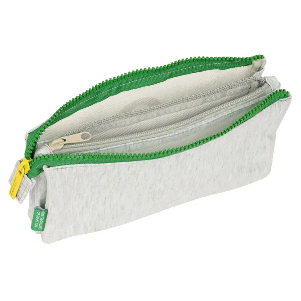 Kolmilokeroinen laukku Benetton Pop Harmaa (22 x 12 x 3 cm)