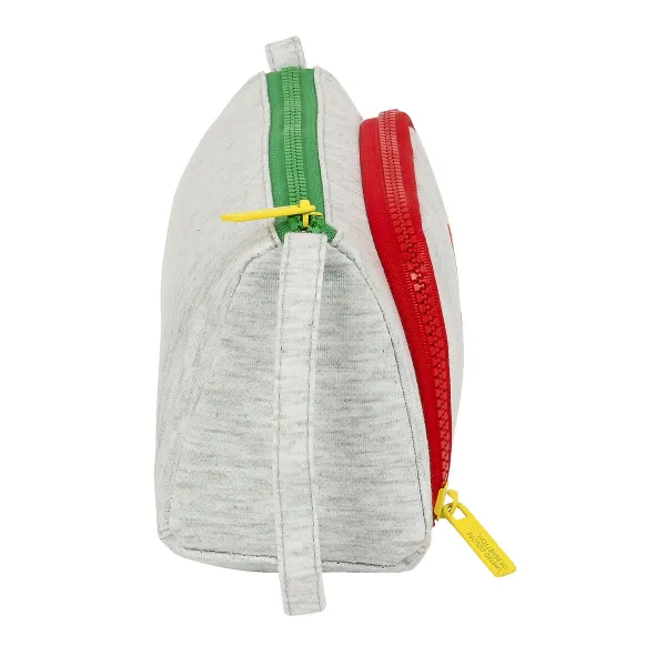 Skolas Penālis ar Piederumiem Benetton Pop Pelēks 20 x 11 x 8.5 cm (32 Daudzums)