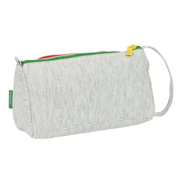 Skolas Penālis ar Piederumiem Benetton Pop Pelēks 20 x 11 x 8.5 cm (32 Daudzums)