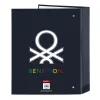 Ring binder Benetton Sixties Navy Blue A4 (27 x 33 x 6 cm)
