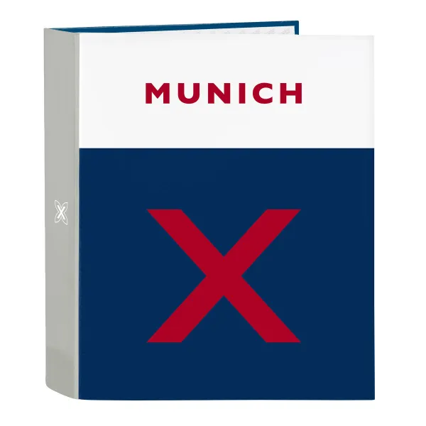 Žiedinis segtuvas Munich College Pilka A4 (27 x 33 x 6 cm)
