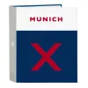 Gredzenveida stiprinājums Munich College Pelēks A4 (27 x 33 x 6 cm)