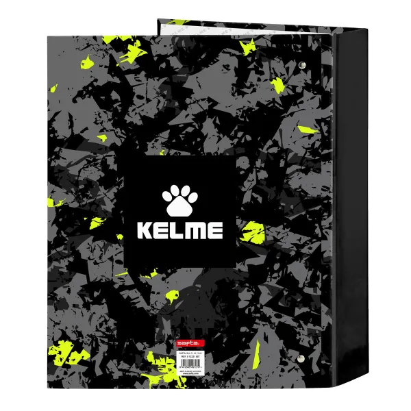 Žiedinis segtuvas Kelme Jungle Juoda Pilka Lima A4 (27 x 33 x 6 cm)