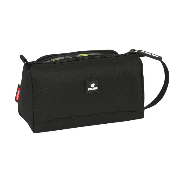 Koululaisen penaali lisätarvikkeilla Kelme Jungle Musta Harmaa Lime väri 20 x 11 x 8.5 cm (32 Kappaletta)