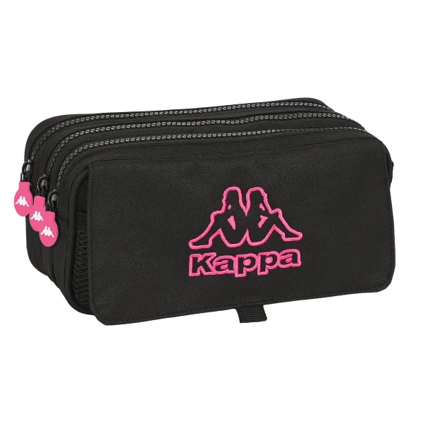 Kolmilokeroinen laukku Kappa Black and pink Musta (21,5 x 10 x 8 cm)