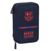 School Case with Accessories F.C. Barcelona Navy Blue 12.5 x 19.5 x 4 cm (28 Pieces)