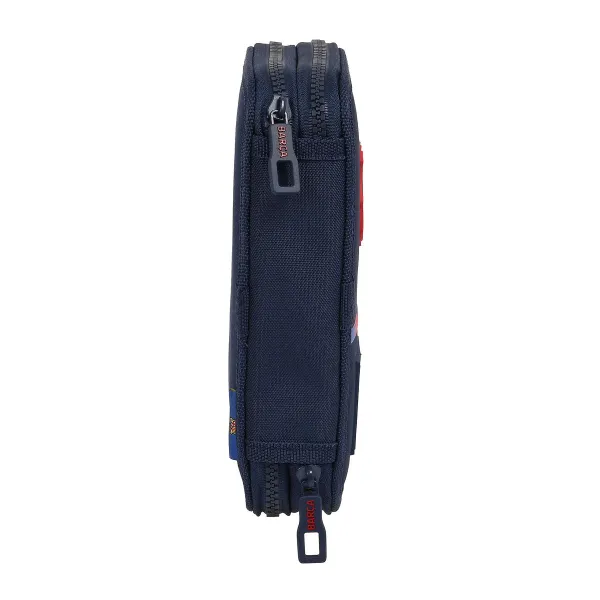 School Case with Accessories F.C. Barcelona Navy Blue 12.5 x 19.5 x 4 cm (28 Pieces)
