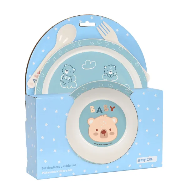 Vauvan ruokailusetti Safta Baby bear (4 Kappaletta)