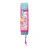 Double Pencil Case The Bellies White Purple Turquoise 12.5 x 19.5 x 4 cm (28 Pieces)