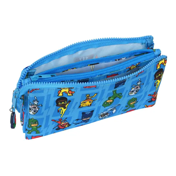 Kolmilokeroinen laukku PJ Masks Sininen 22 x 12 x 3 cm