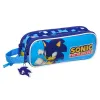 Divkāršs futrālis Sonic Speed Zils 21 x 8 x 6 cm