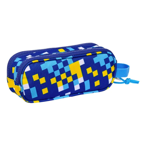 Divkāršs futrālis Sonic Speed Zils 21 x 8 x 6 cm