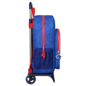 Школьный рюкзак с колесиками Sonic Let's roll Тёмно Синий 33 x 42 x 14 cm