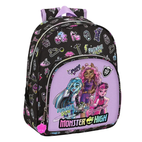 Skolas soma Monster High Creep Melns 28 x 34 x 10 cm