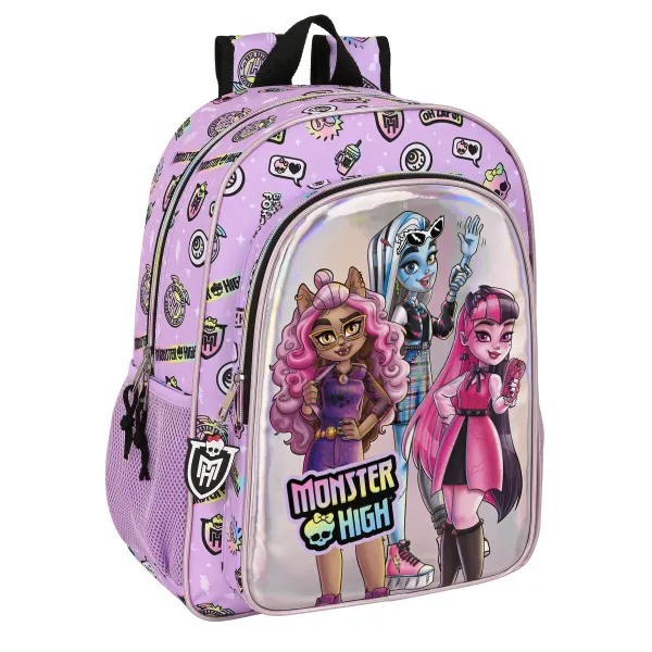 Skolas soma Monster High Best boos Ceriņš 33 x 42 x 14 cm
